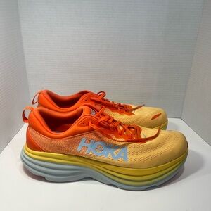 Hoka Men's Orange and Yellow Gradient Athletic Running Shoes